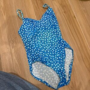 Vintage Adrienne vittadini Blue floral one piece swimsuit